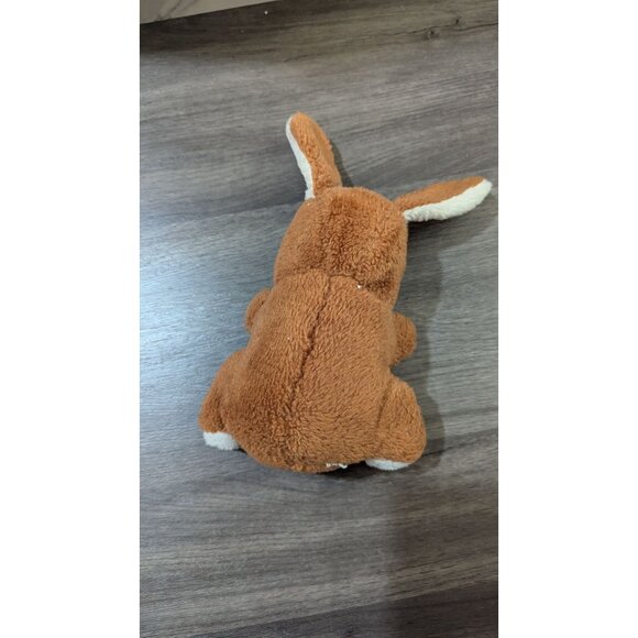 Vintage Brown Plush Bunny Rabbit Stuffed Animal Toy 7" Tall  Missing Eye - Picture 4 of 10